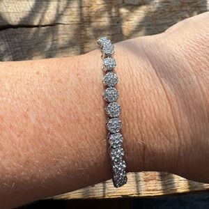 Banana Republic Silver Adjustable Tennis Bracelet , NWT